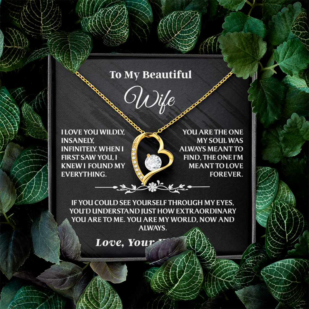 To My Wife - Forever Love Necklace Gift Set - AA38