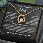 The Forever Love necklace is a touching gift for your wife, capturing the depth of your commitment in one beautiful piece.